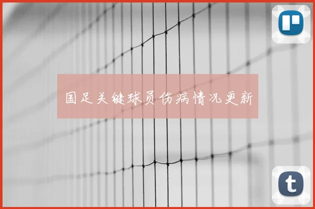 国足关键球员伤病情况更新